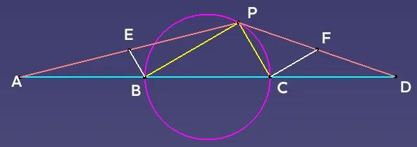 构造直角三角形解题
如图，B、C为线段AD的三等分点，P为以BC为直径的圆上任一