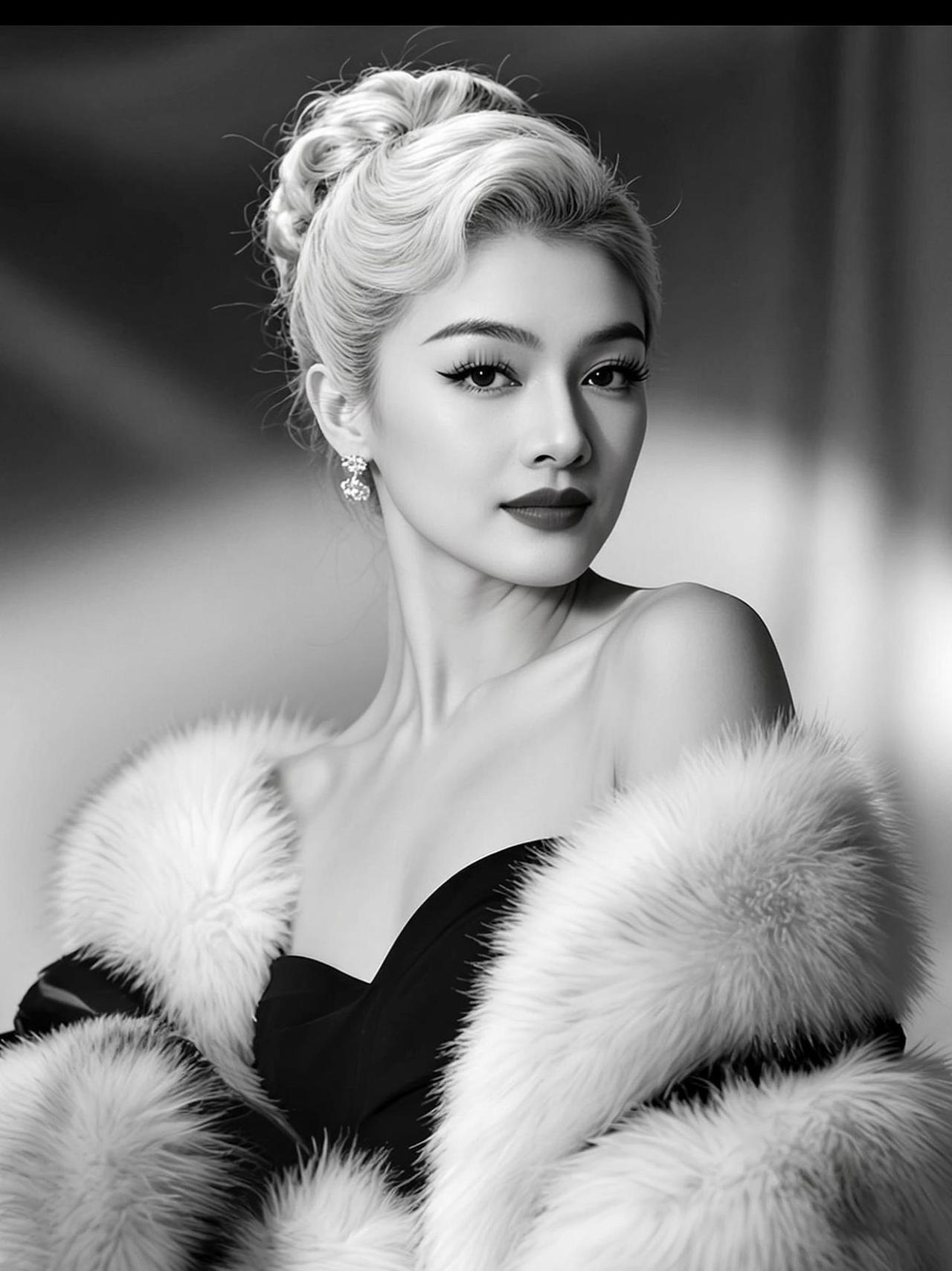 AI复古皮草照 抖音ai创作 欧美风 昨日重现 优雅气质