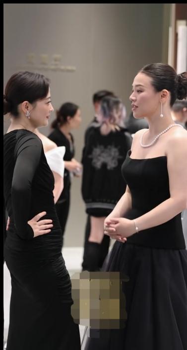 马思纯和梅婷同框，画面太唯美了。两个都是一等一的美女啊。笑靥如花的样子美的不可方