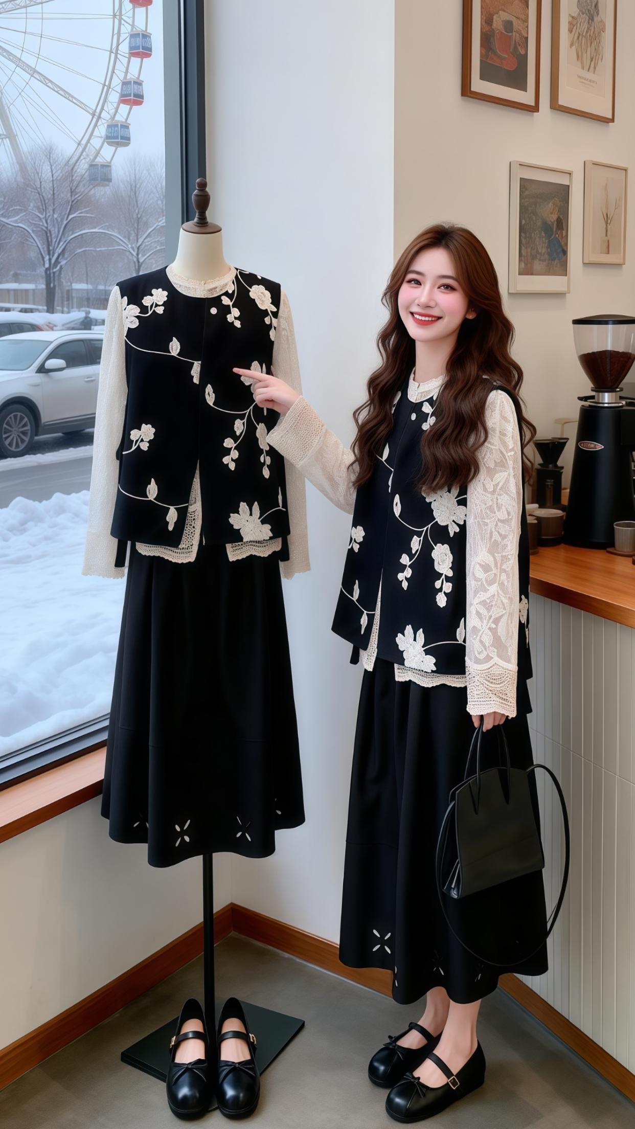 减龄气质 复古穿搭 精致穿搭 气质女神穿搭 显瘦套装穿搭