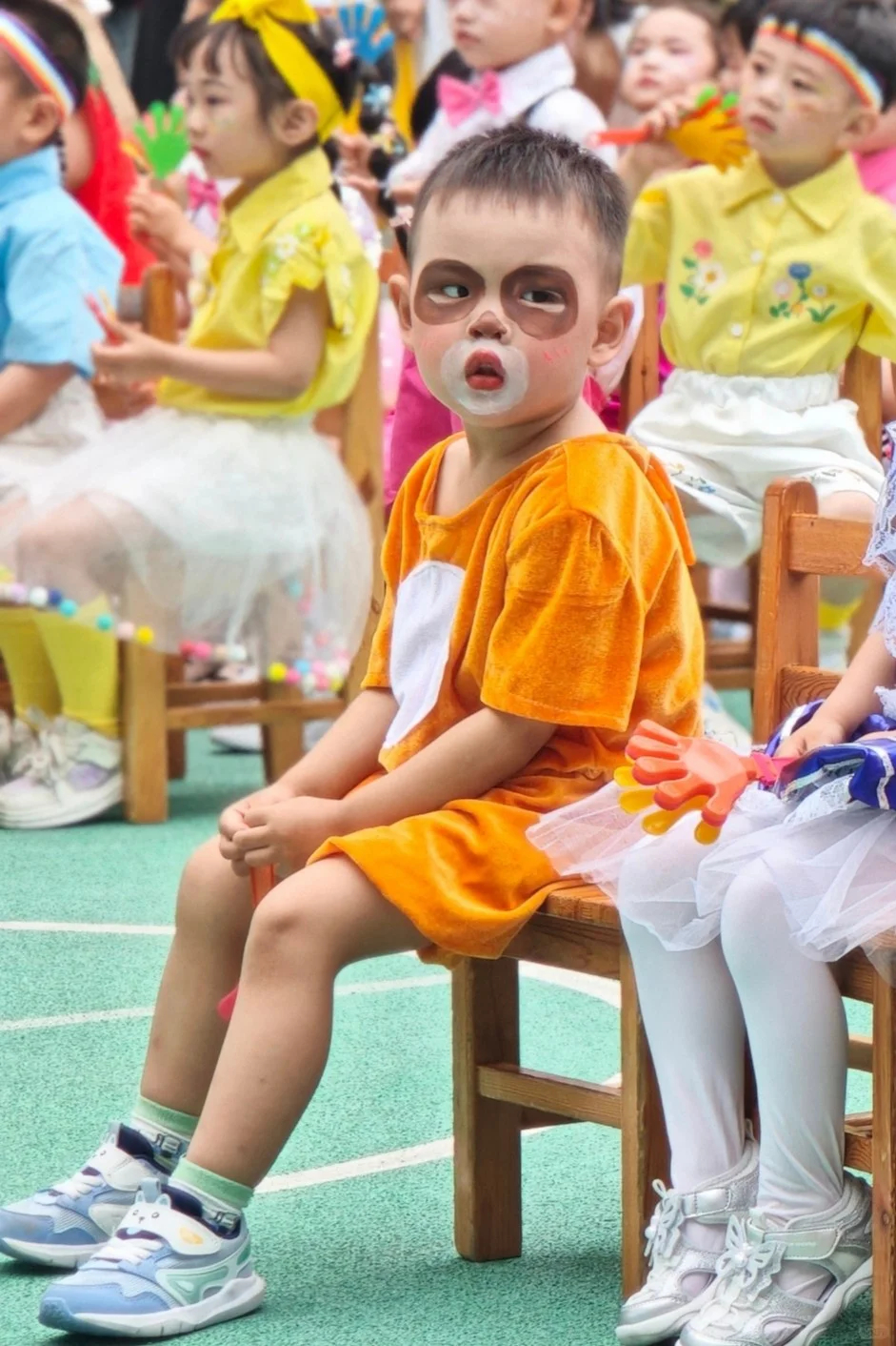 被幼儿园小朋友们的创意妆容硬控了！儿童节快乐 不想长大的大人