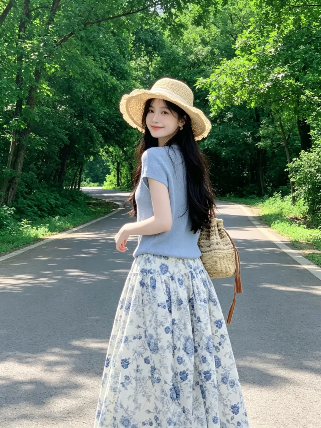 浅蓝色系穿搭｜ 夏日的温柔