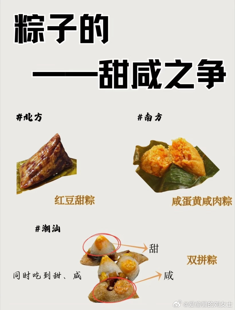 甜咸之争的最大赢家出现了马上到端午节了，甜咸之争又开始了！说实话，我从小不记得吃