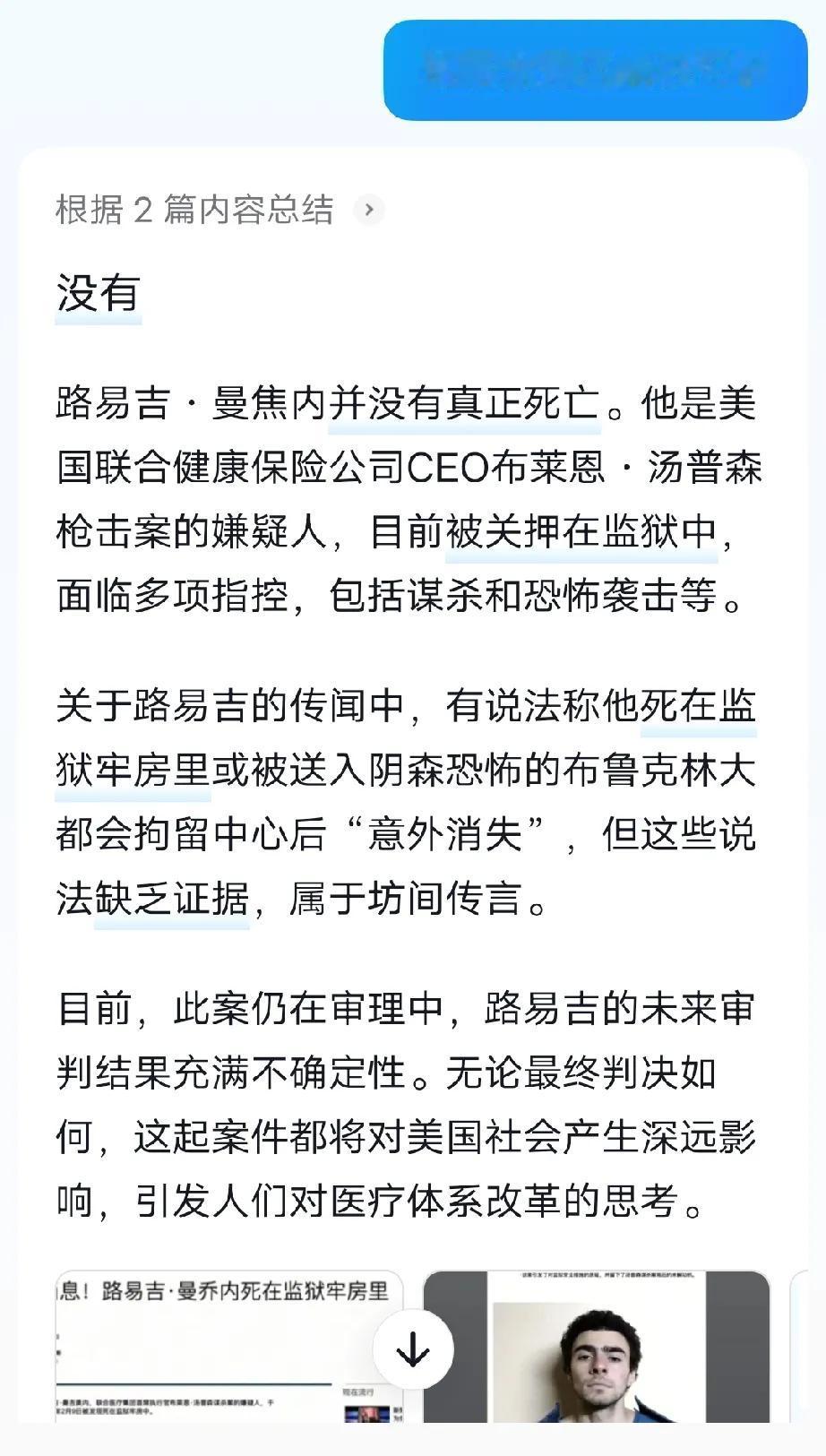 相信Al，绝对是谣言，路易吉还活着！


看了网友发的视频，说路易吉自杀了，真是