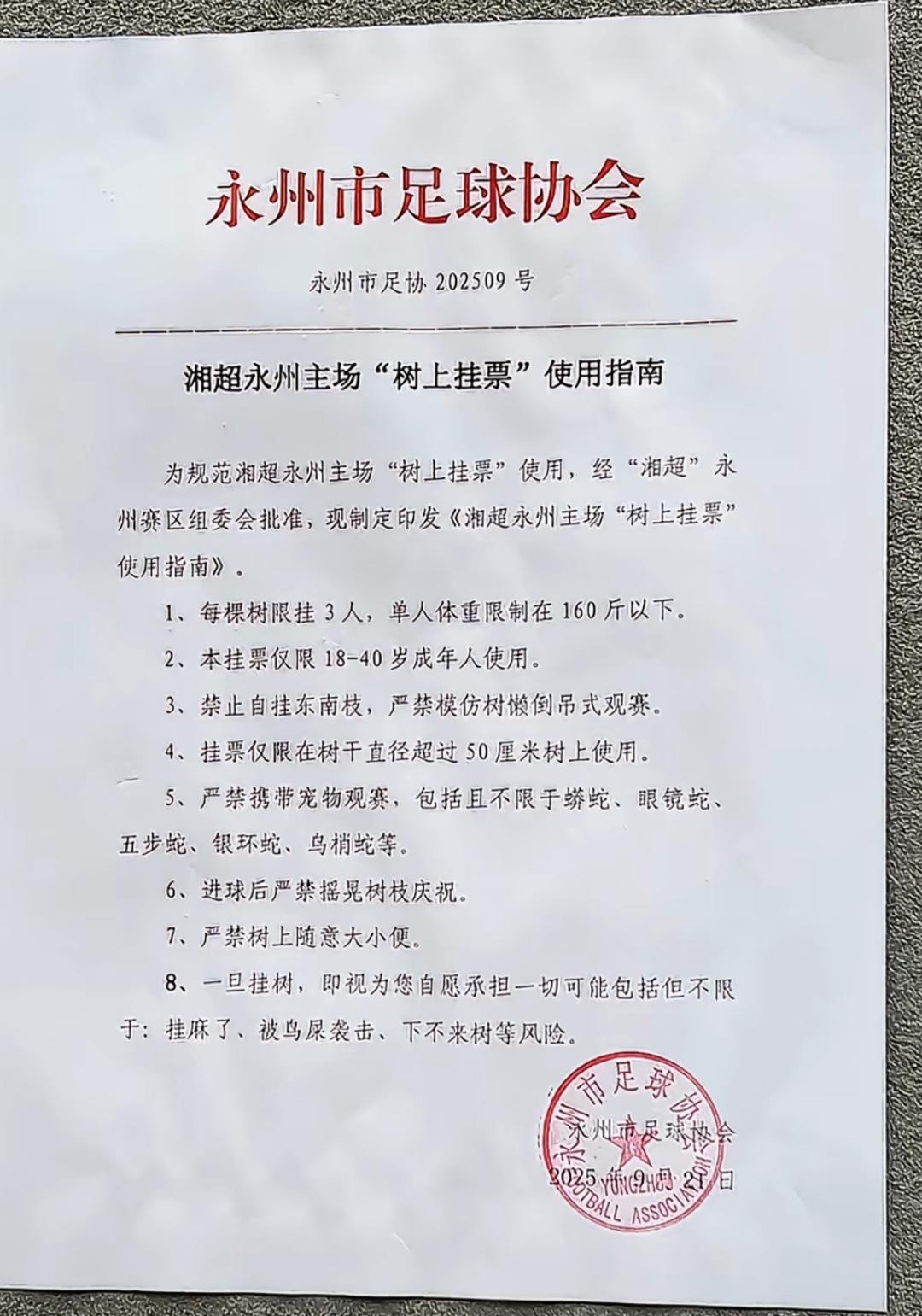 湖南湘超的比赛太搞笑了，还真有挂票卖！

工作人员说，给看不到球的人提供方便。