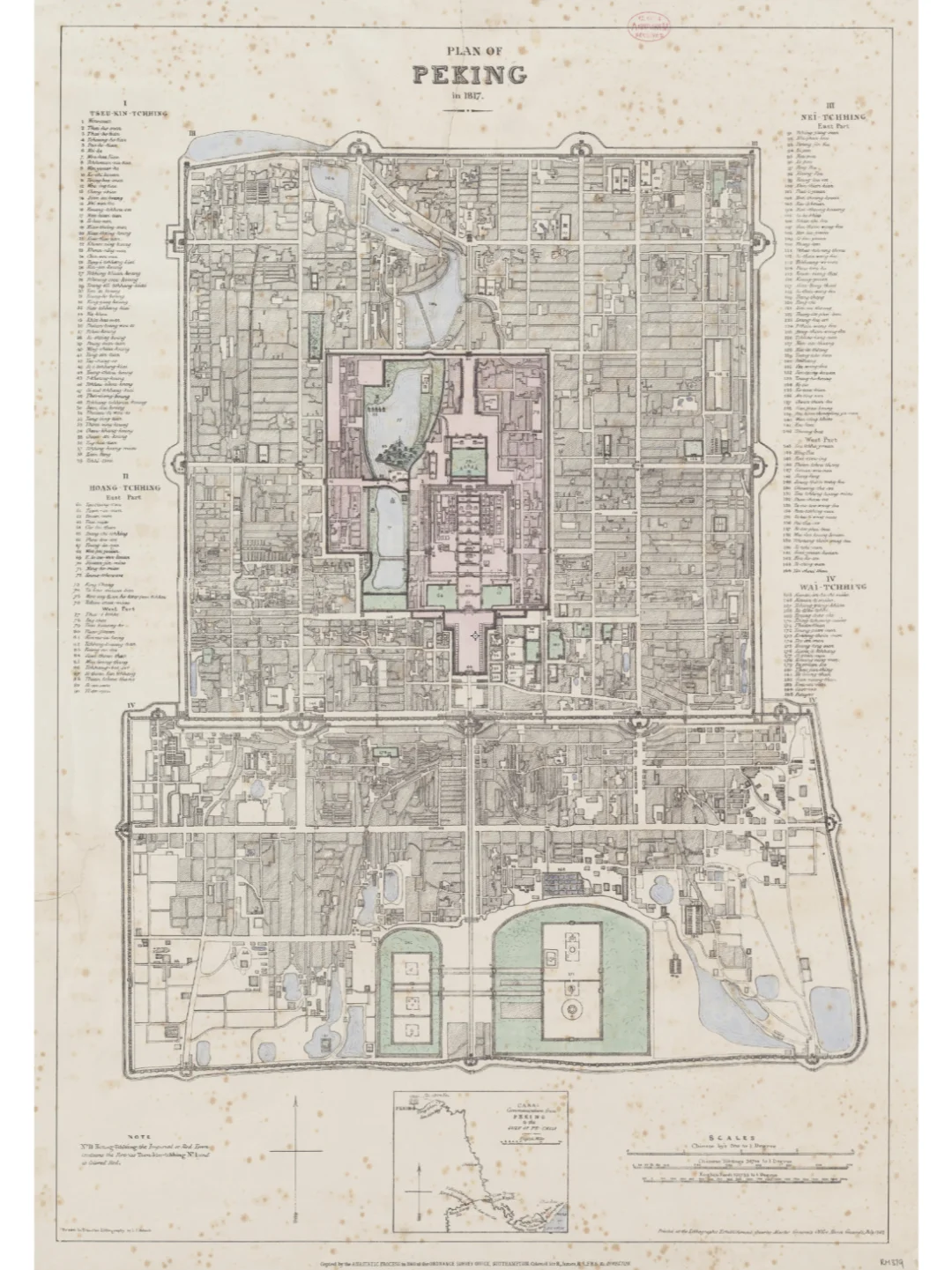 1817年北京地图 外文版