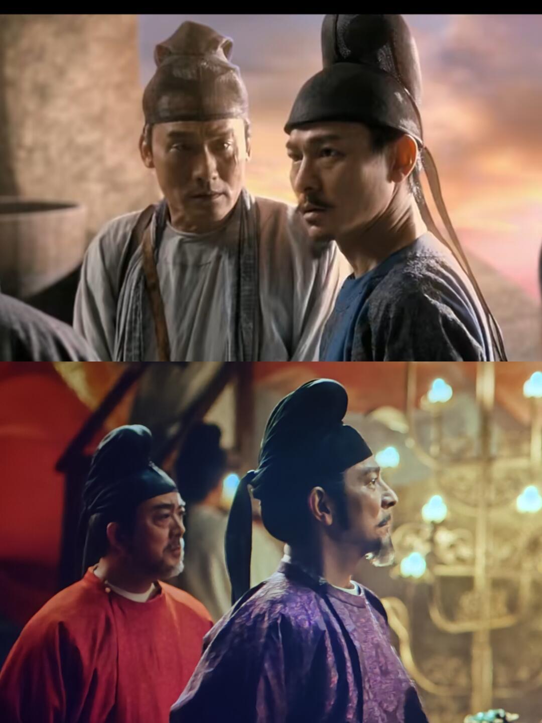 十五年他有老多少吗？刘德华穿唐制。上图：《狄仁杰之通天帝国》，刘德华饰演狄仁杰，