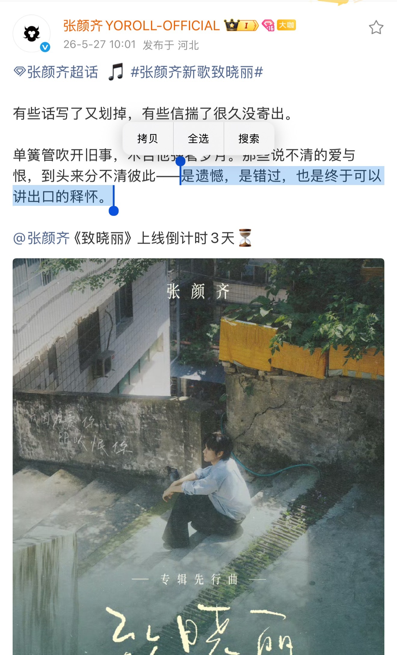 这句文案不像写给妈妈或者长辈，像写给青春期的初恋 