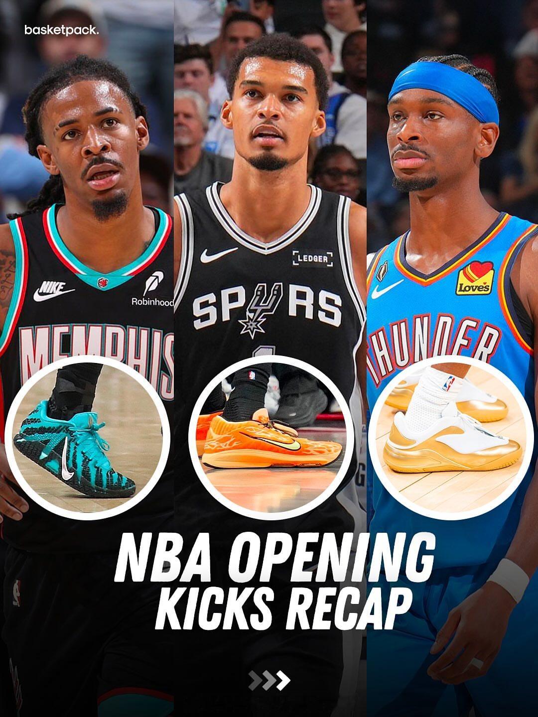 NBA新赛季各队揭幕战，各球星都上脚什么球鞋？Wemby : Nike GT H