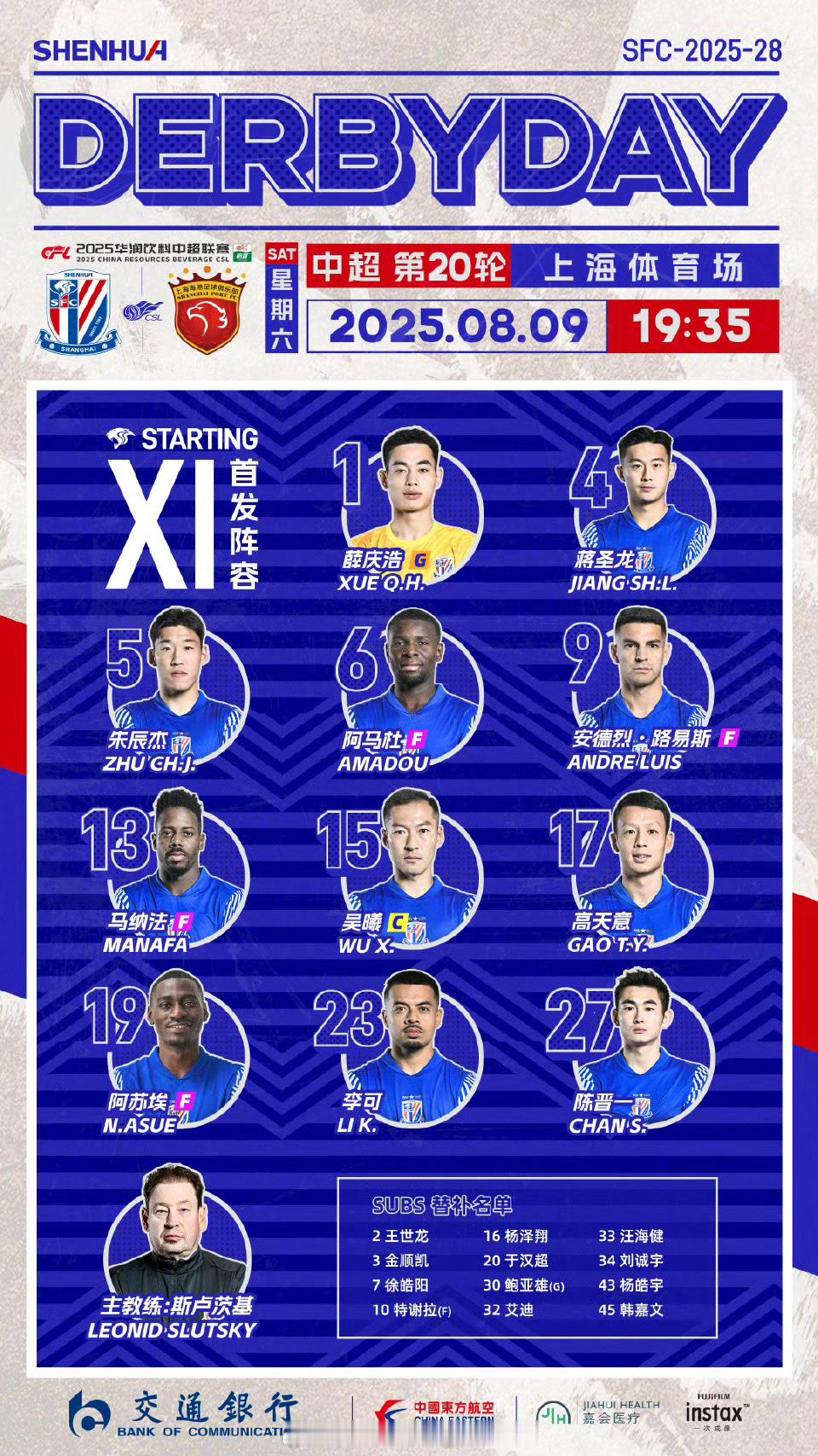 特谢拉替补，阿马杜首发，朱辰杰复出——会是谁来踢首发10号位呢？[思考]上海申花