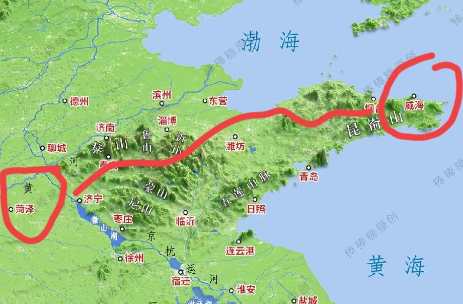 原来威海和菏泽之间的距离这么远啊，达到800公里左右，真是令人震撼！威海的地理位