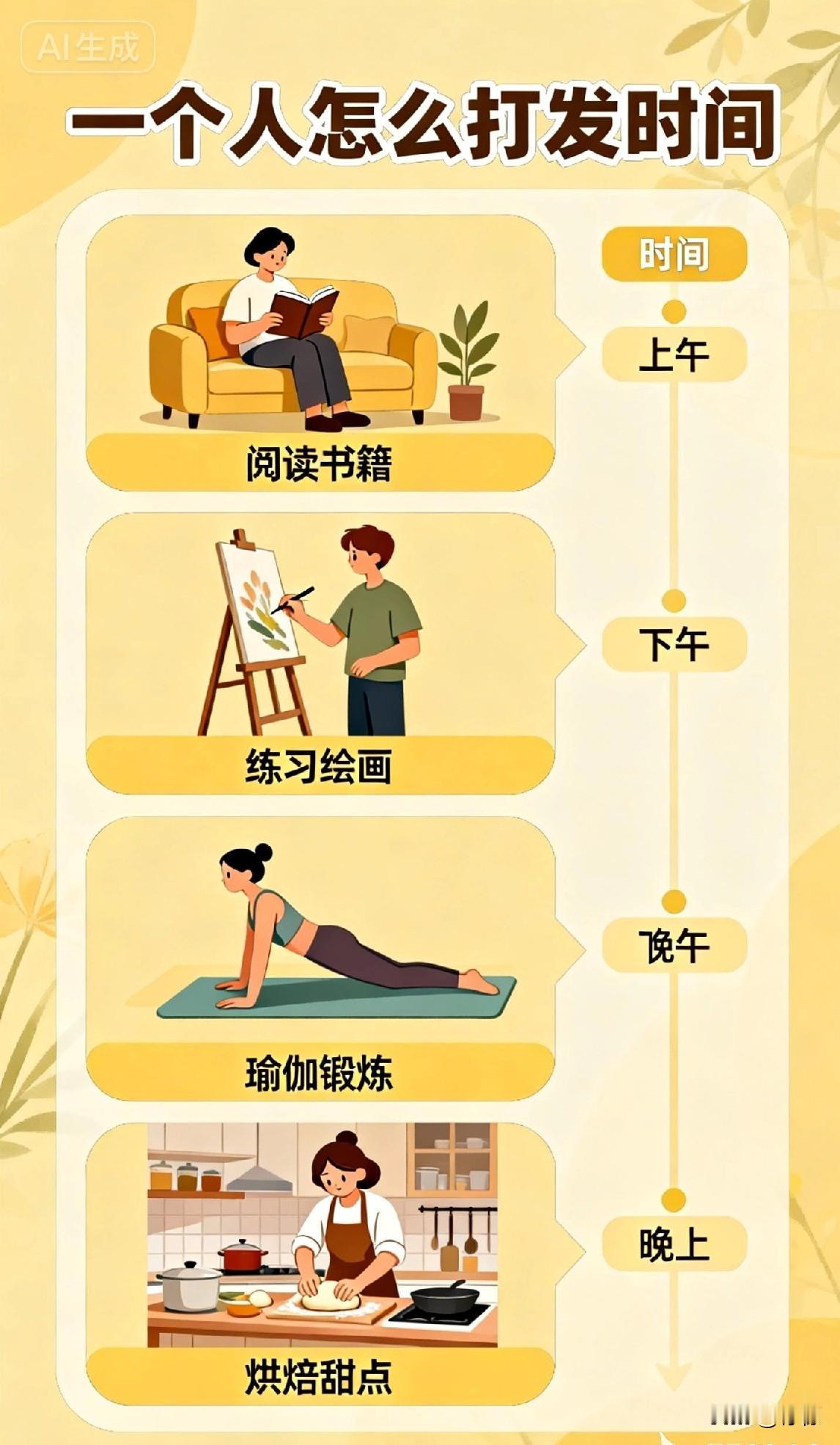 分享几个独处不无聊、还能慢慢治愈自己的打发时间方式，挑喜欢的做就好：
 
慢下来