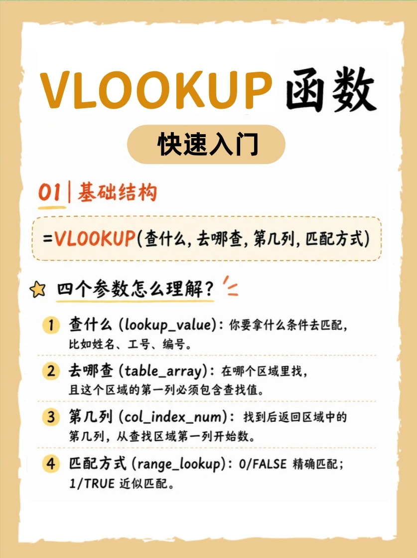 财务打工人收藏！VLOOKUP 函数超详细教程✨
