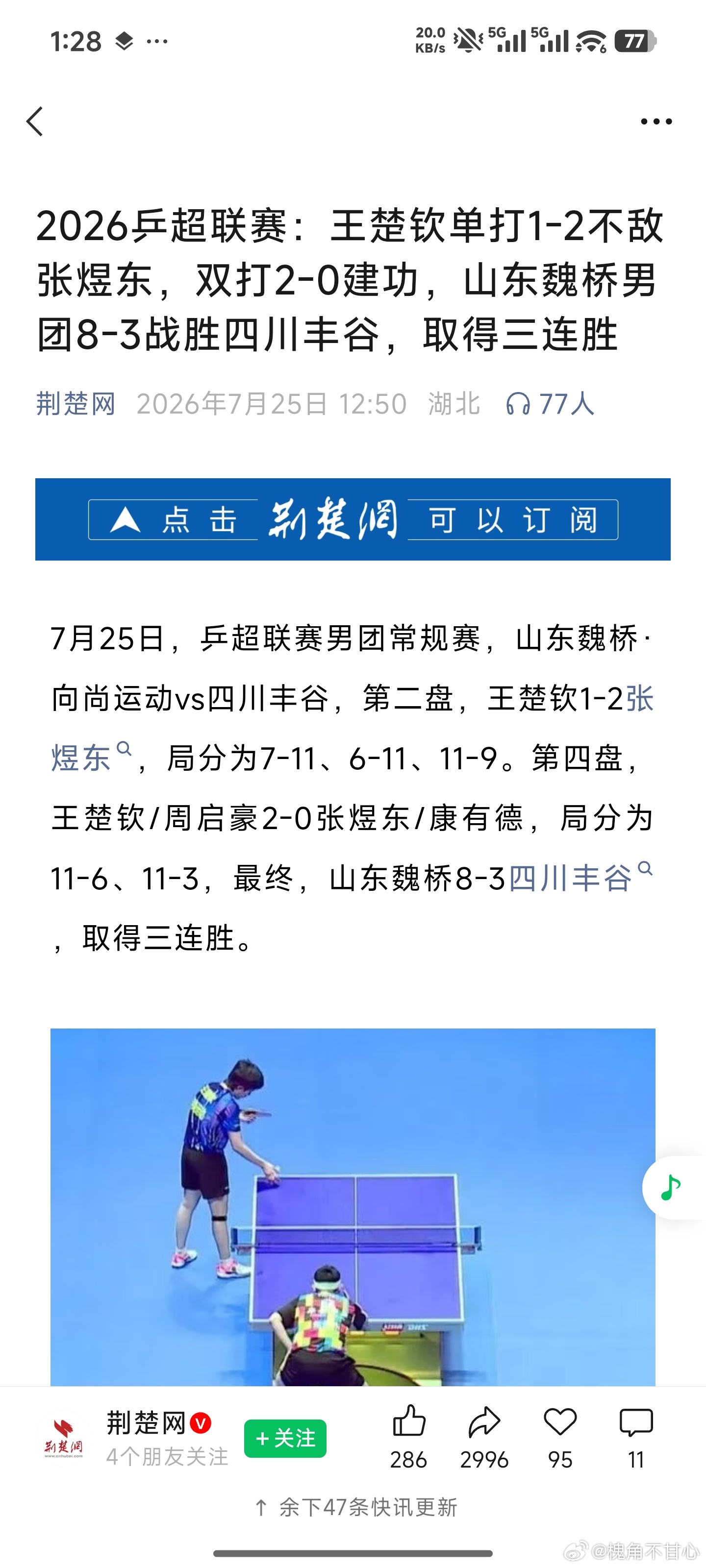 这都输的是谁啊？王楚钦1:2输给张煜东，张煜东是谁？每次都带我们认识新的球员，是