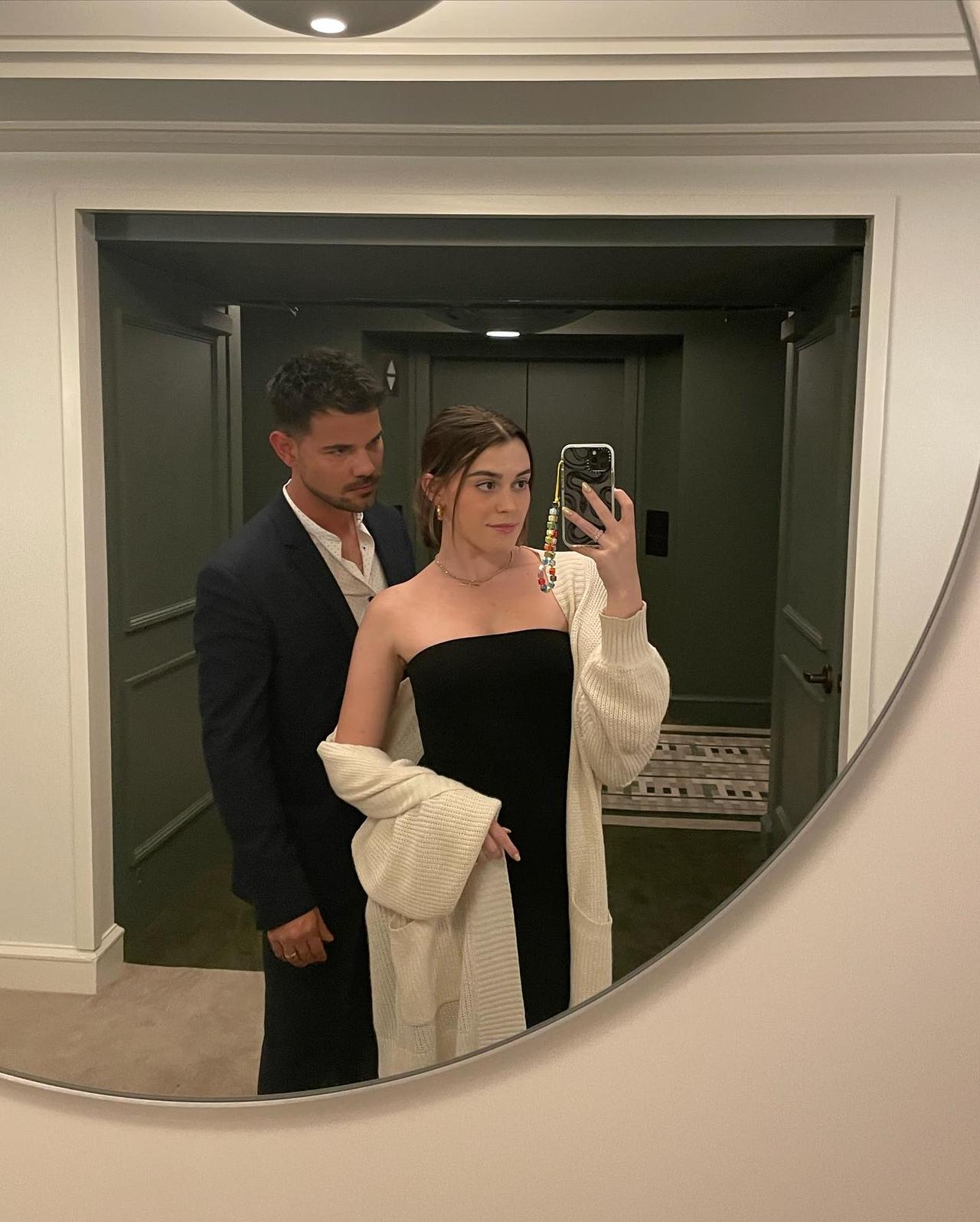 美国男演员 Taylor Lautner 和妻子 Taylor Lautner 