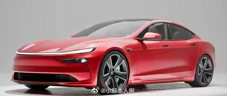 “新款特斯拉Model S”的渲染图，从图上看，这车最大的变化就，前后都用上了贯