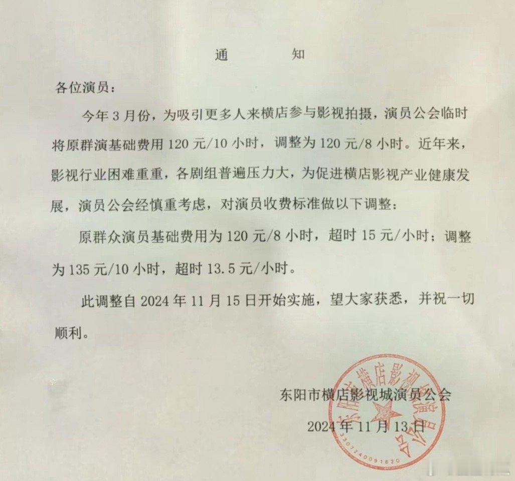 横店群演工资下降了，120元/8小时你觉得这工资水平怎么样？ 