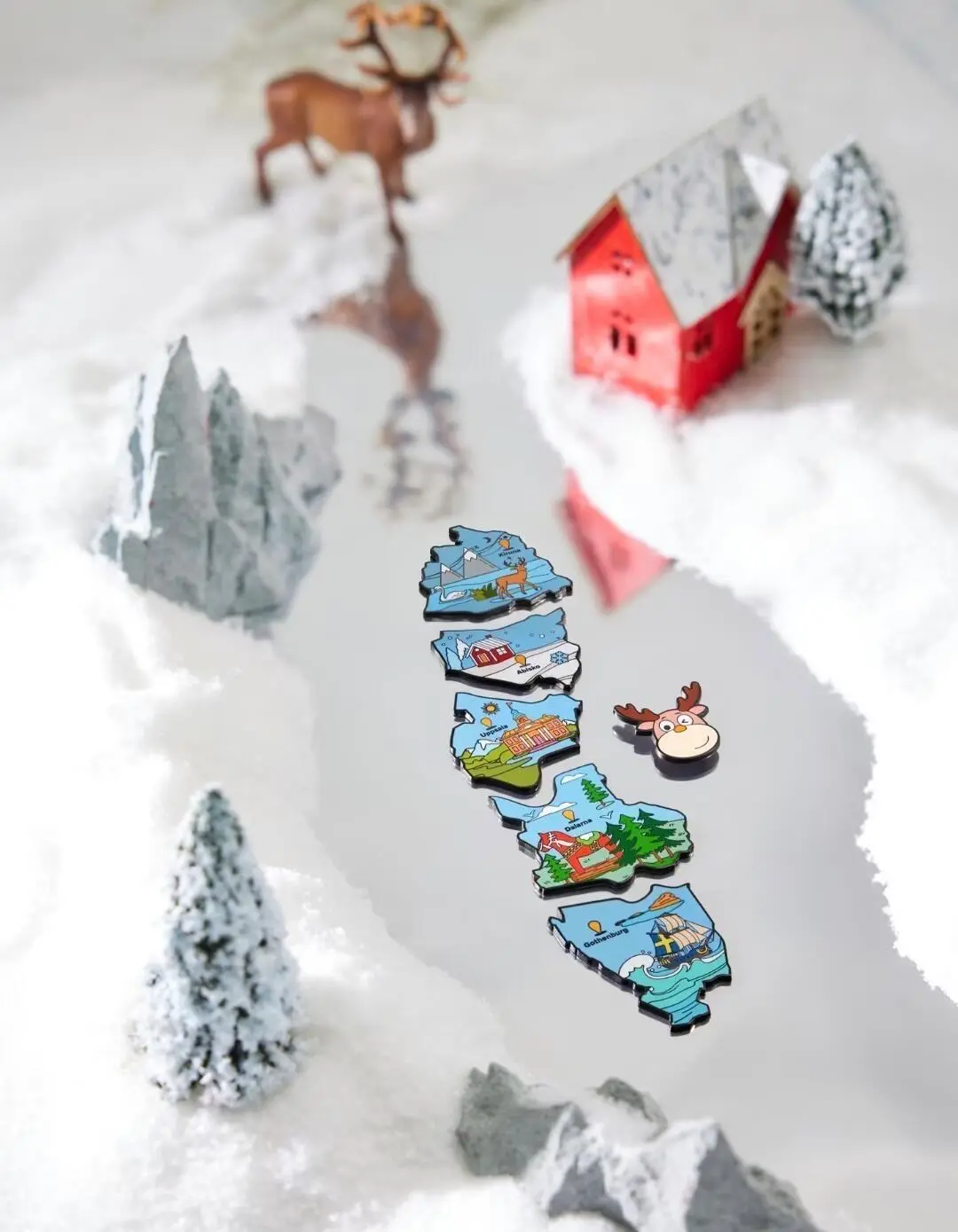 瑞典地图冰箱贴