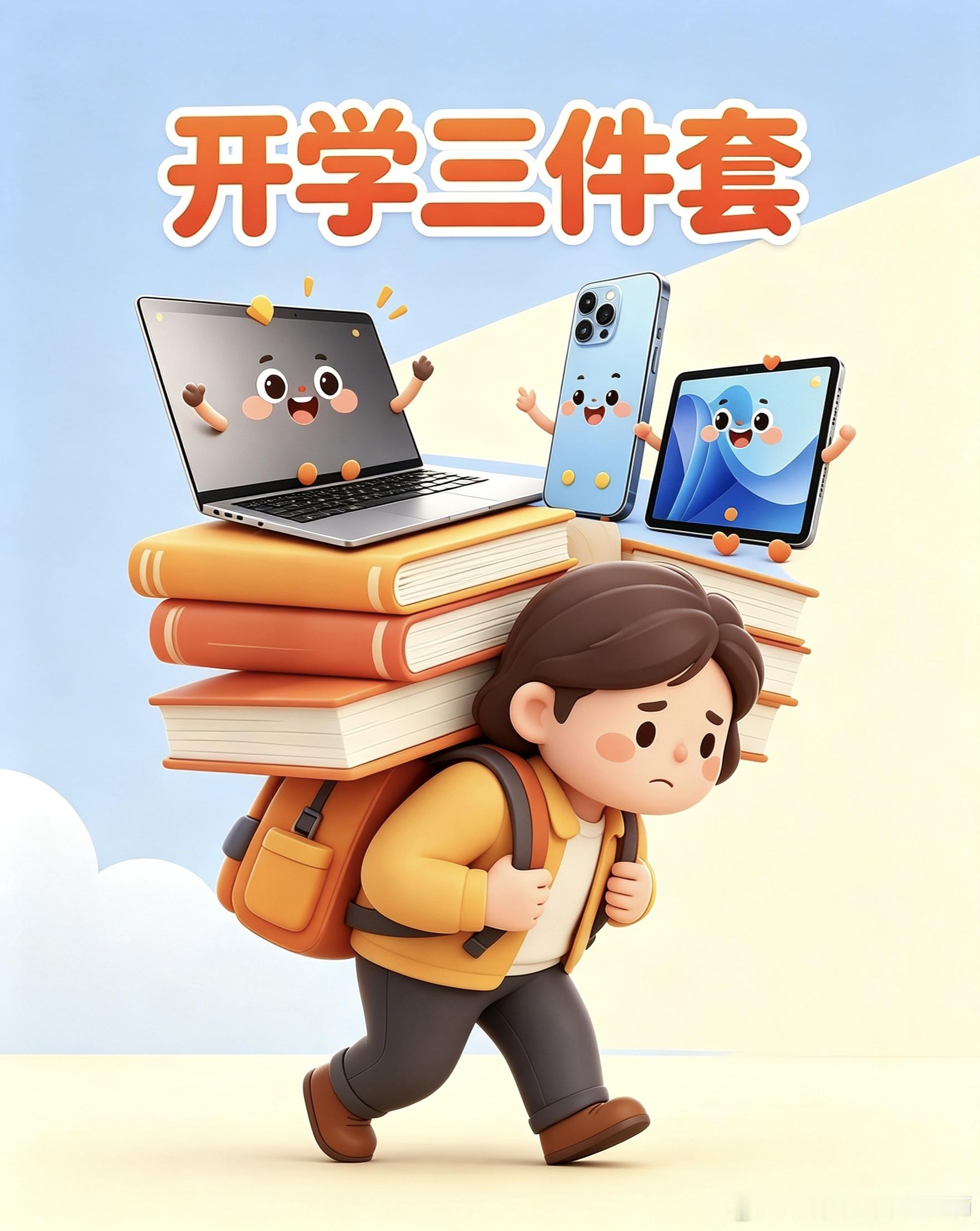 开学三件套齐涨价家长直呼吃不消今年开学季真的离谱，手机电脑平板“三件套”全线涨价