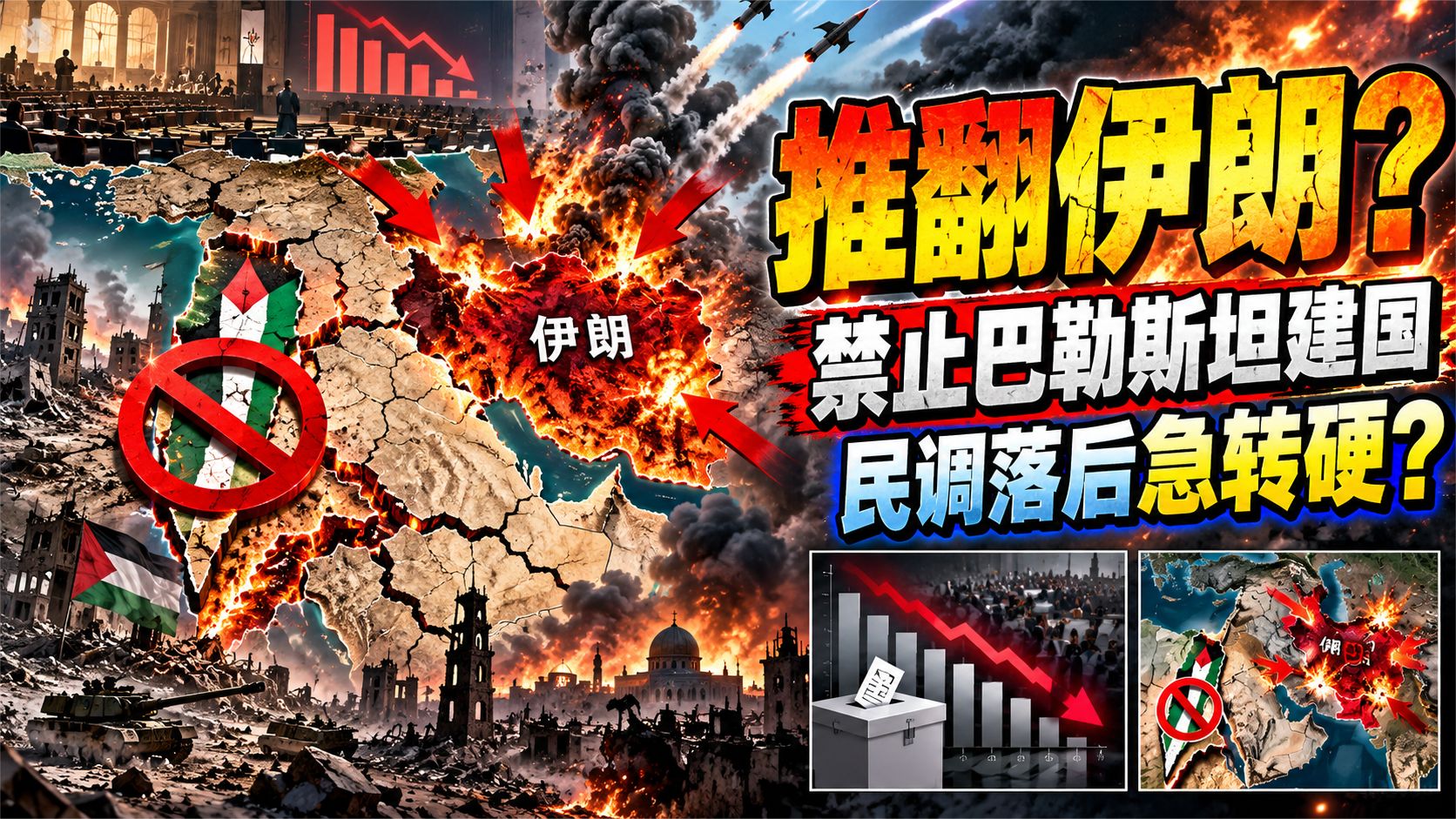 内塔尼亚胡民调落后！公开放话推翻伊朗，禁止巴勒斯坦建国！