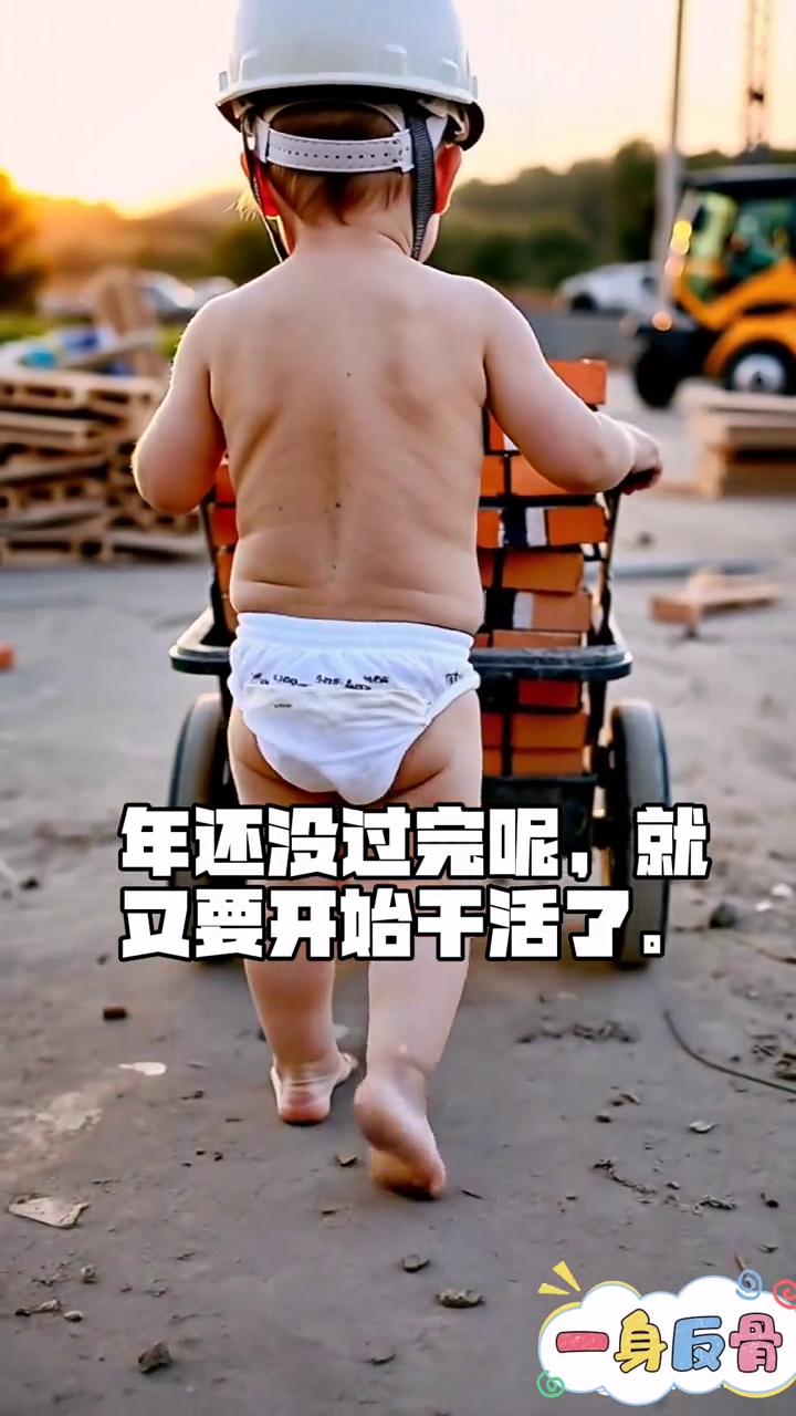年还没过完就又要开始干活了，挣个奶粉钱可真不容易。