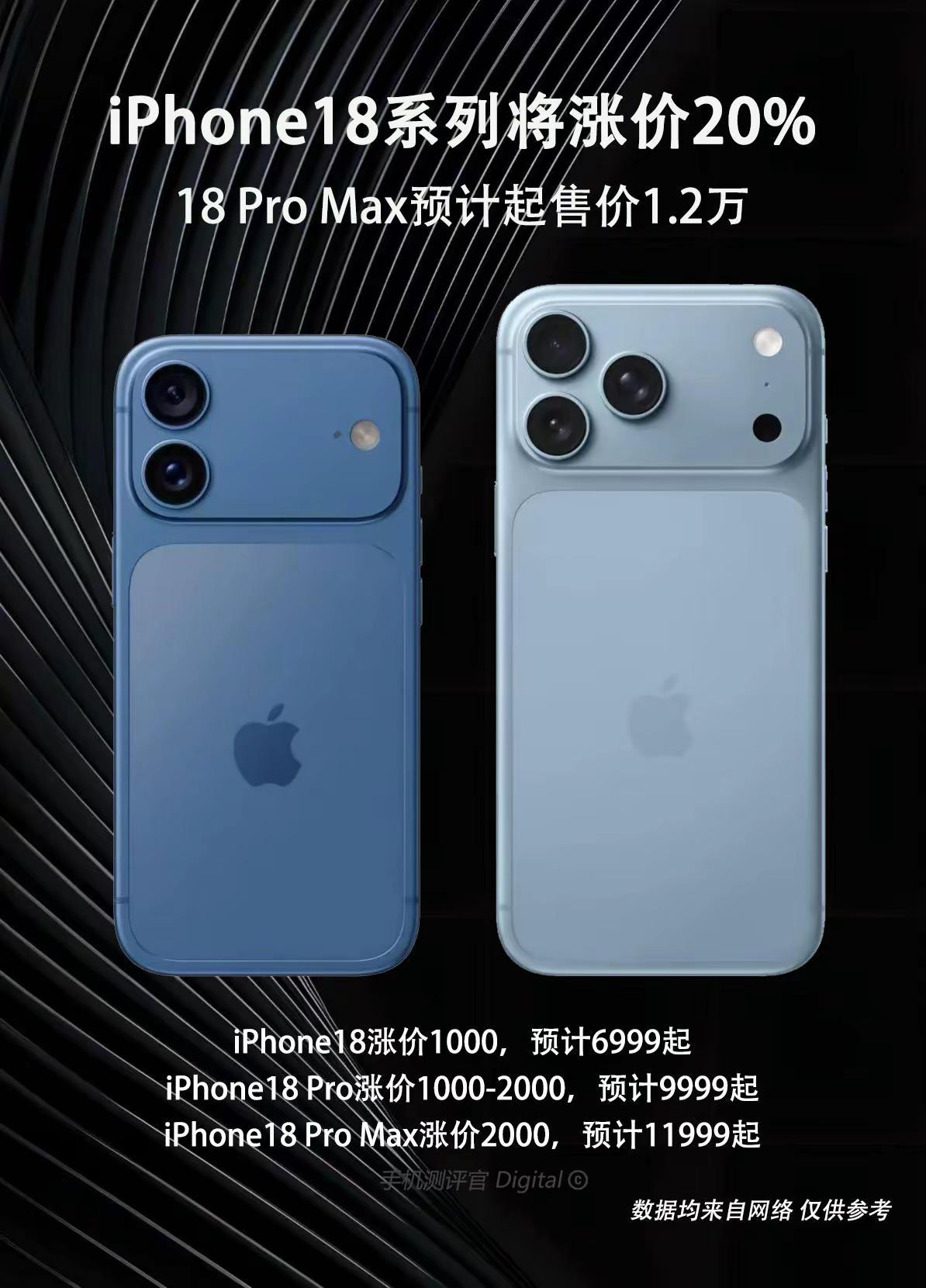 iPhone18系列全线涨价。iPhone18系列全线涨价，18 Pro Max