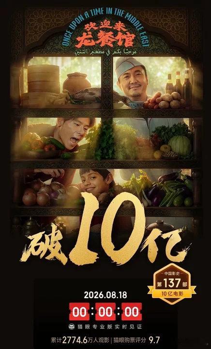 龙餐馆票房破10亿欢迎来龙餐馆票房破10亿 龙餐馆上映7天票房破10亿 恭喜龙餐