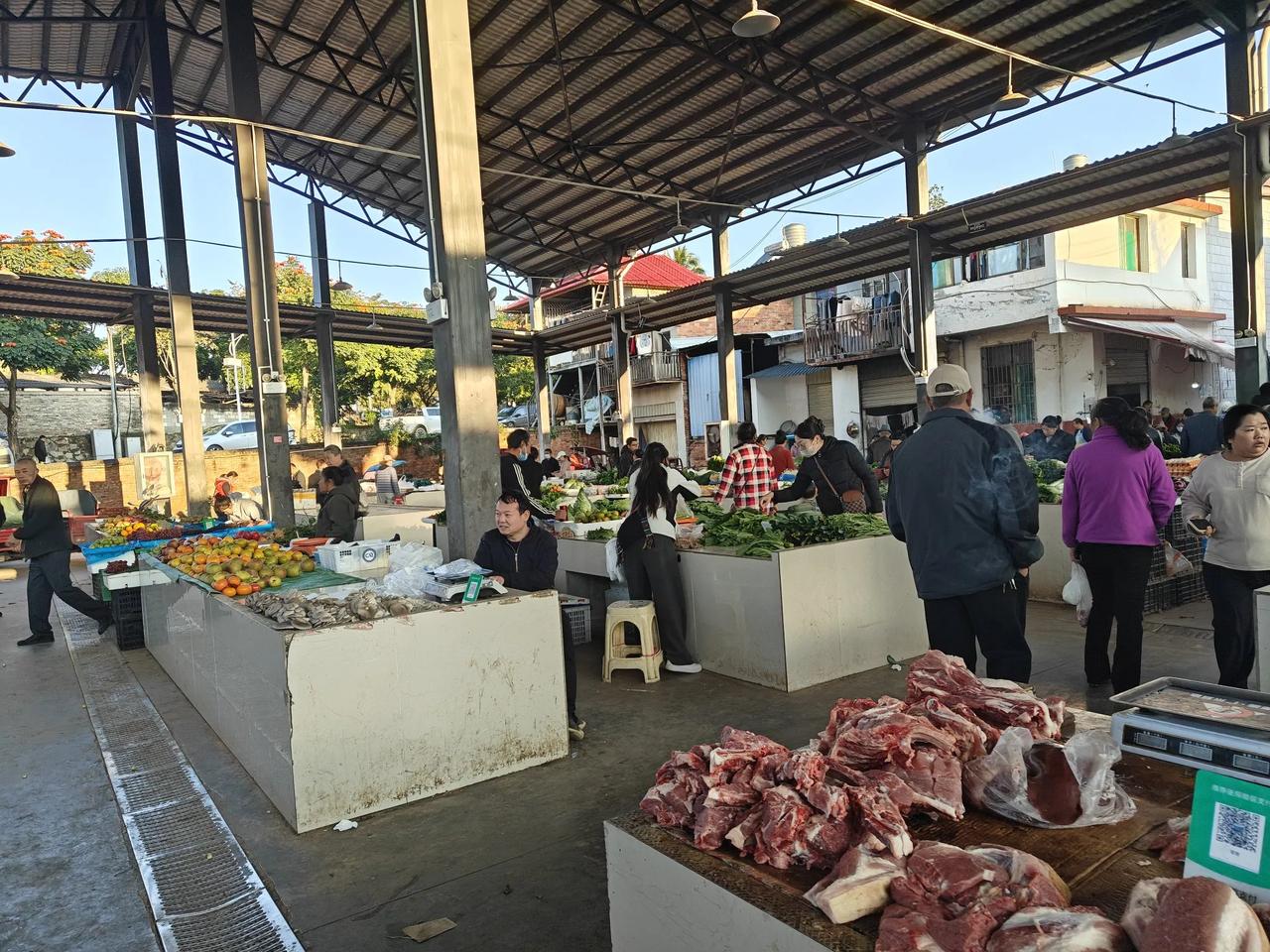 西双版纳景洪，随着猫冬大军的蜂拥而至，菜价开始飙升了。
昨天早上我跟刘妈一前一后