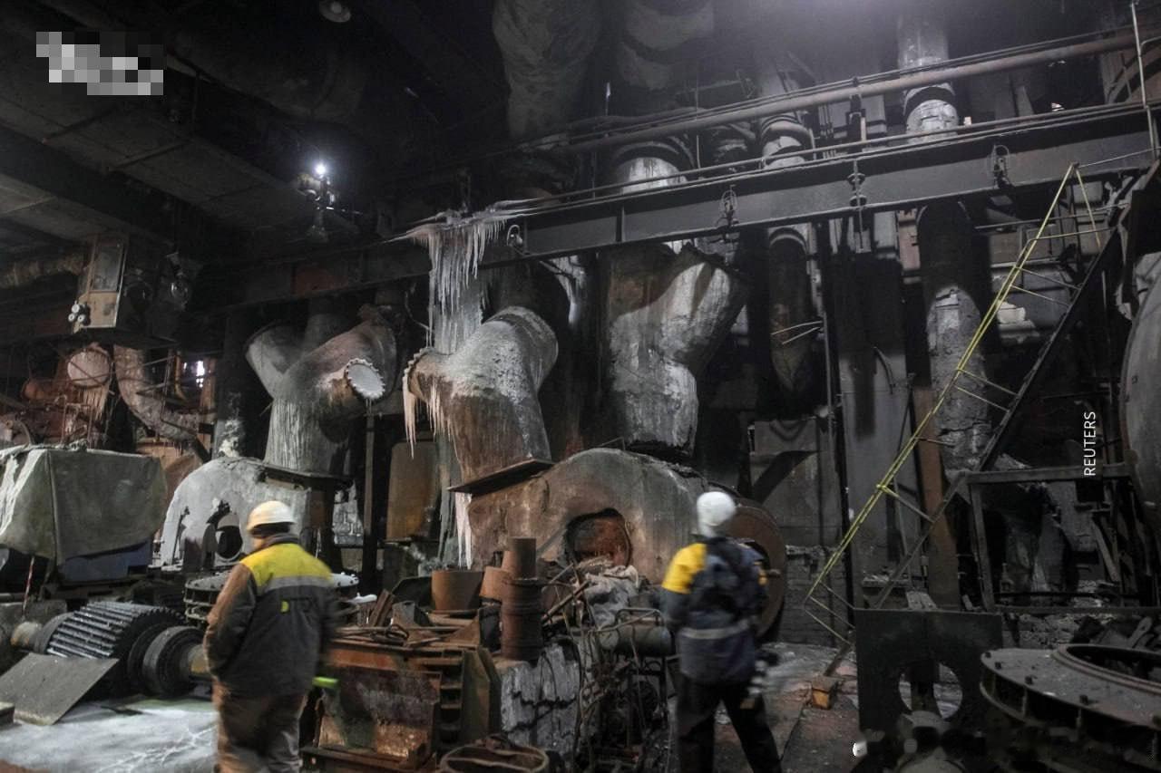 基辅，乌克兰热电站被俄军打击后现状