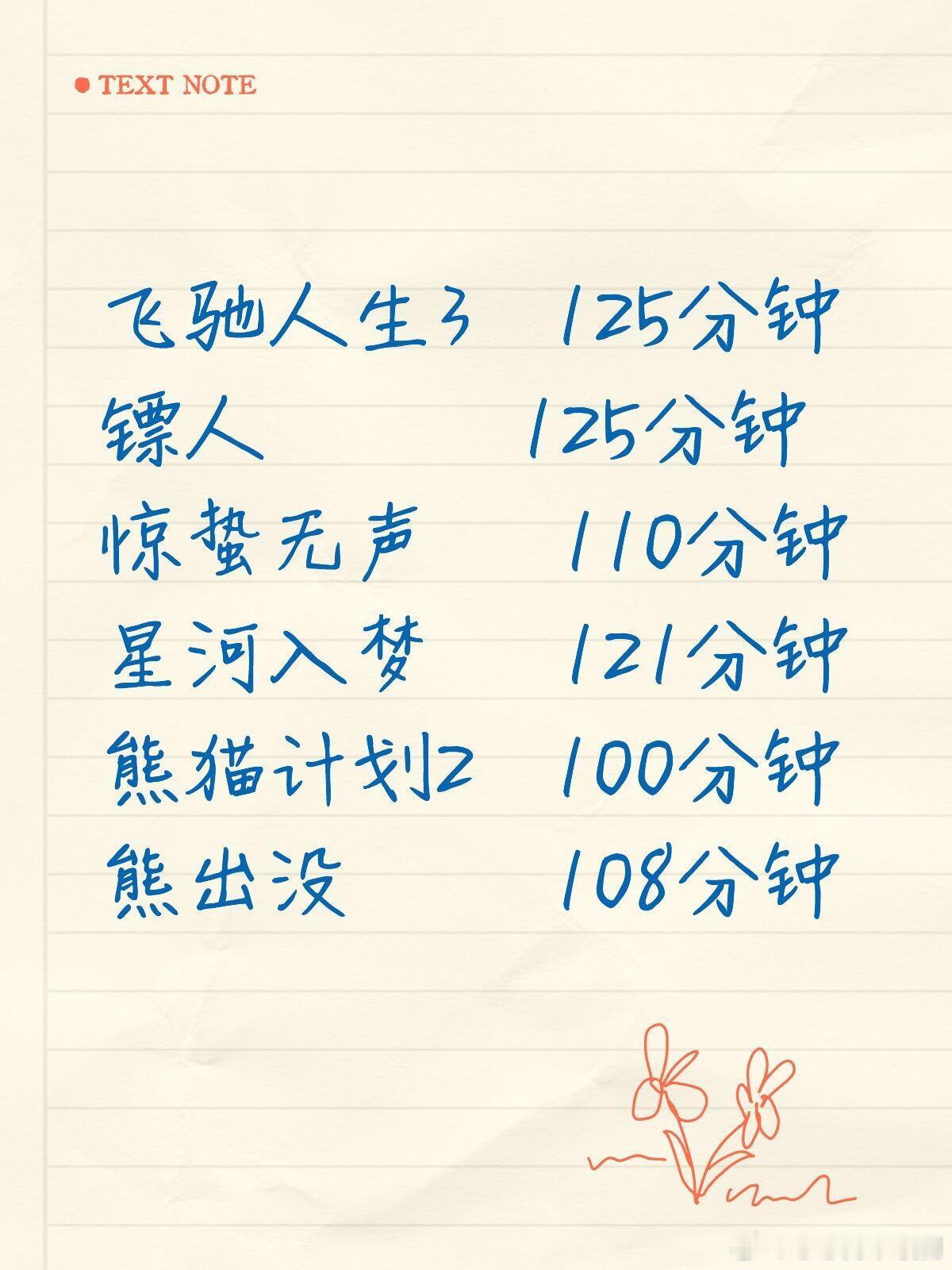 春节档电影片长已出🤫飞驰人生‖镖人‖惊蛰无声‖熊猫计划2‖熊出没‖ 