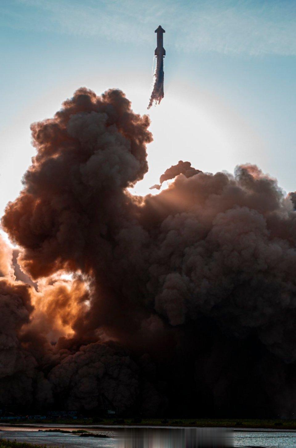 Starship星舰发射之后的冲击力 ​​​