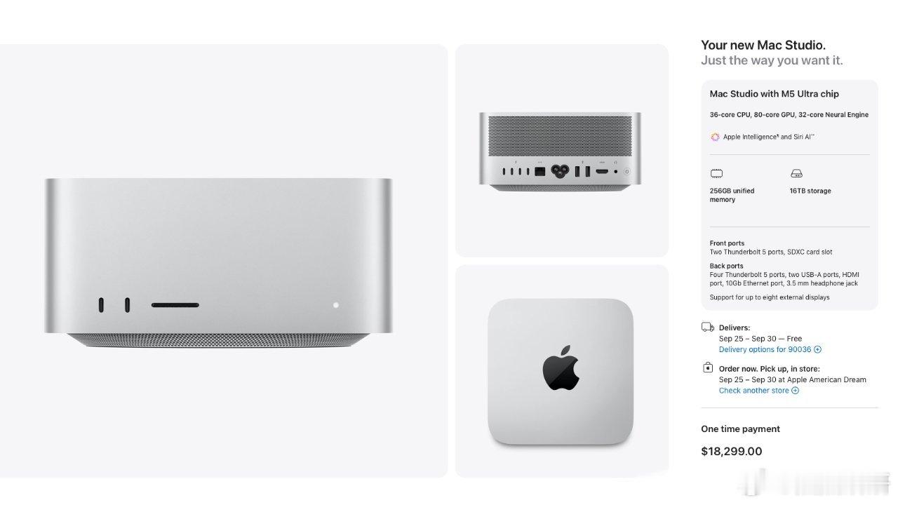 Apple现已开启全新Mac Studio的预售，但有一项配置目前无法选择，该配