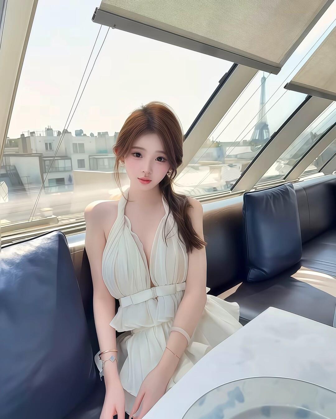 窗明几净，美人如画。