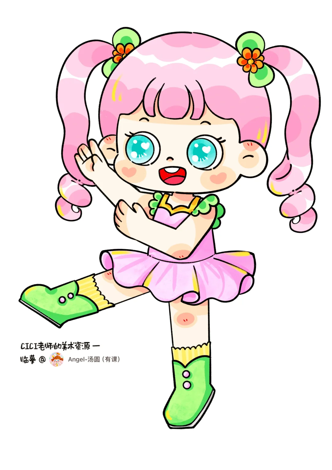 儿童画｜花仙子人物团练15