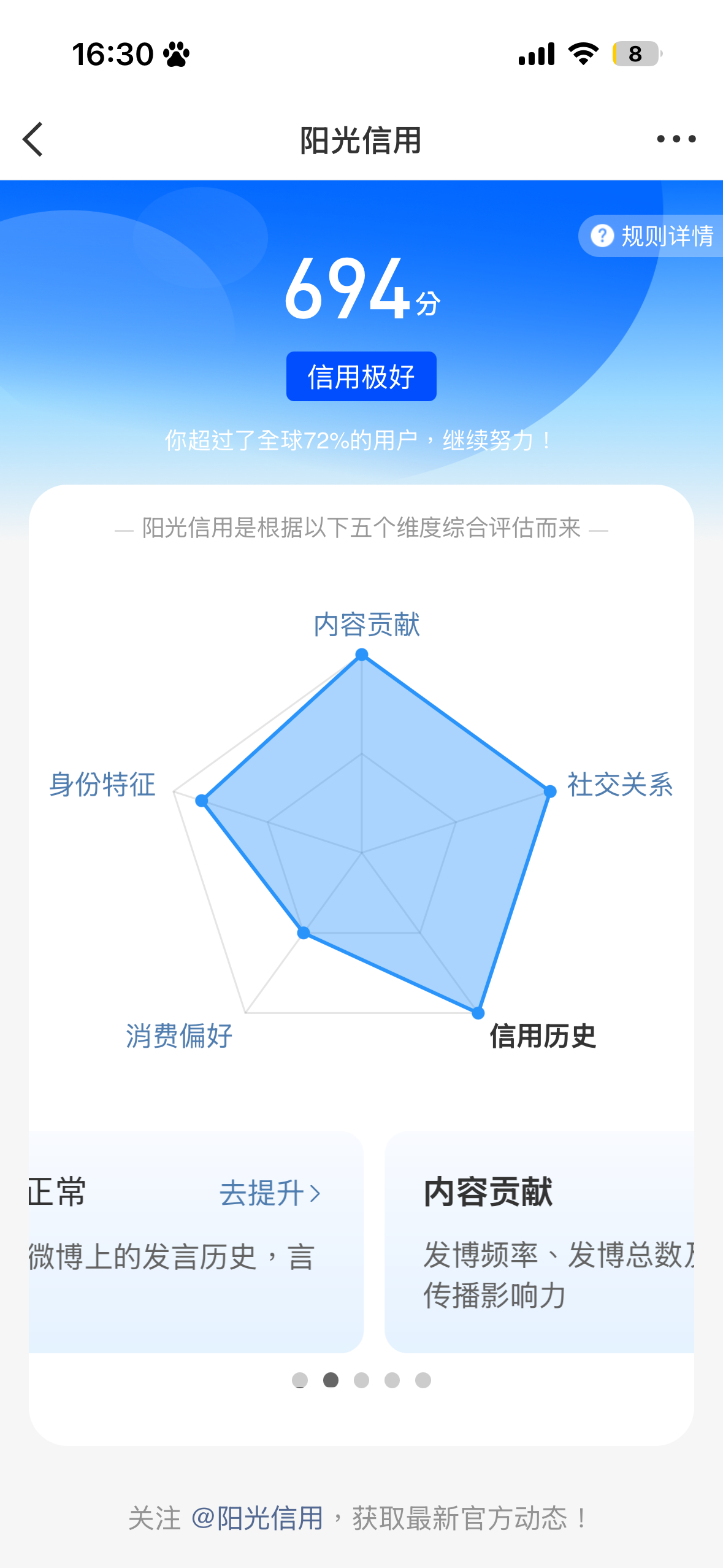 阳光信用  想涨ygxy的可以来和我互动啦🉑转 🉑评 🉑蹭  ☀️极好69