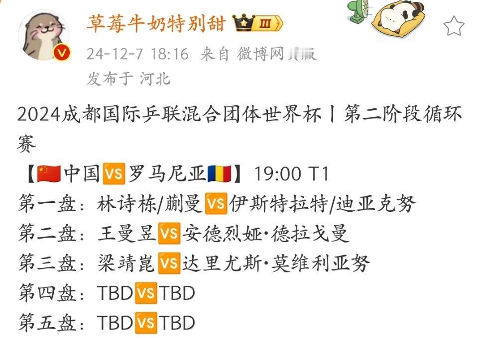 今晚不打，王楚钦孙颖莎晚上好好休息吧[春游家族][春游家族] 