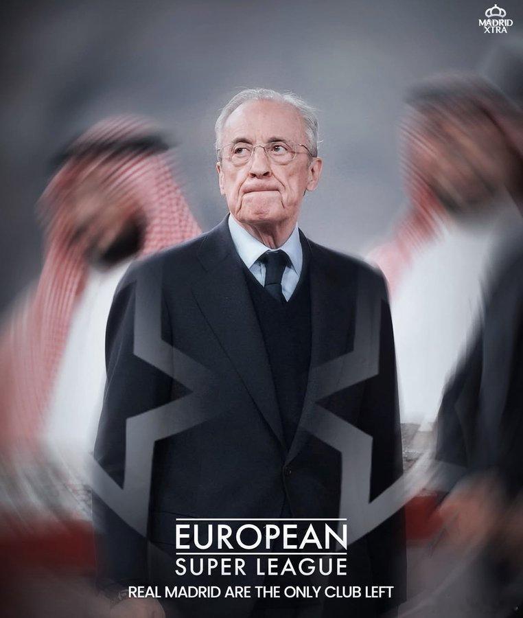 皇家马德里是目前唯一留在超级联赛项目中的俱乐部。  cr：FolkFootbal