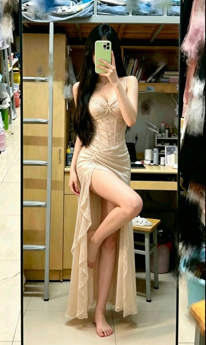 学姐穿搭 御姐 身材 腿 对镜拍