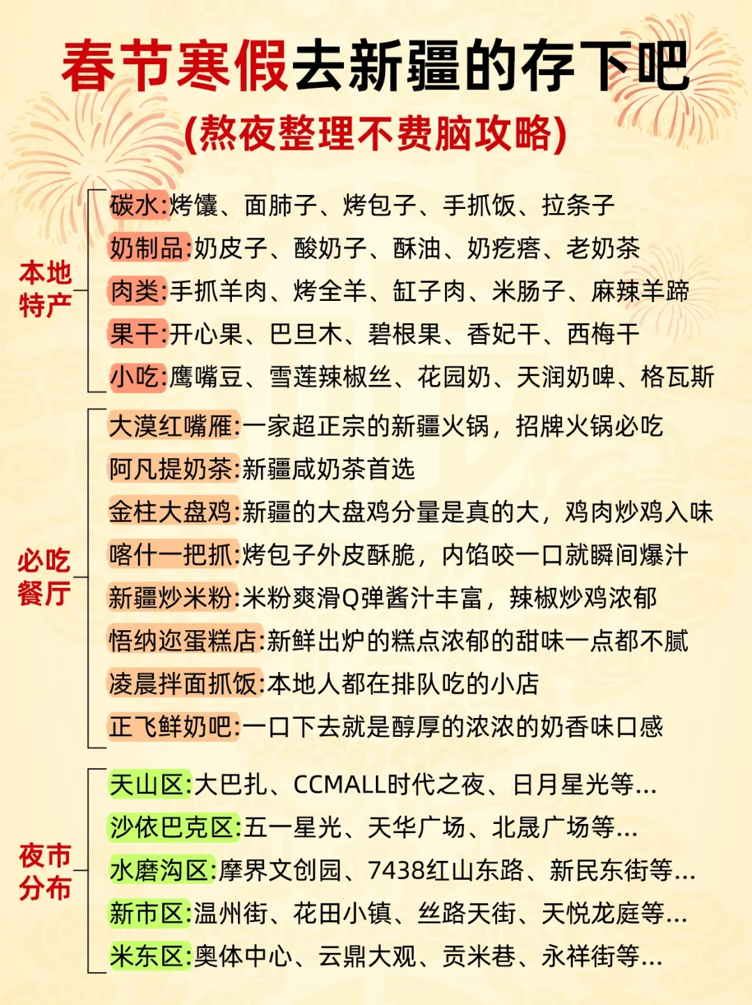 春节🌟寒假去新疆的存下吧丨不费脑攻略