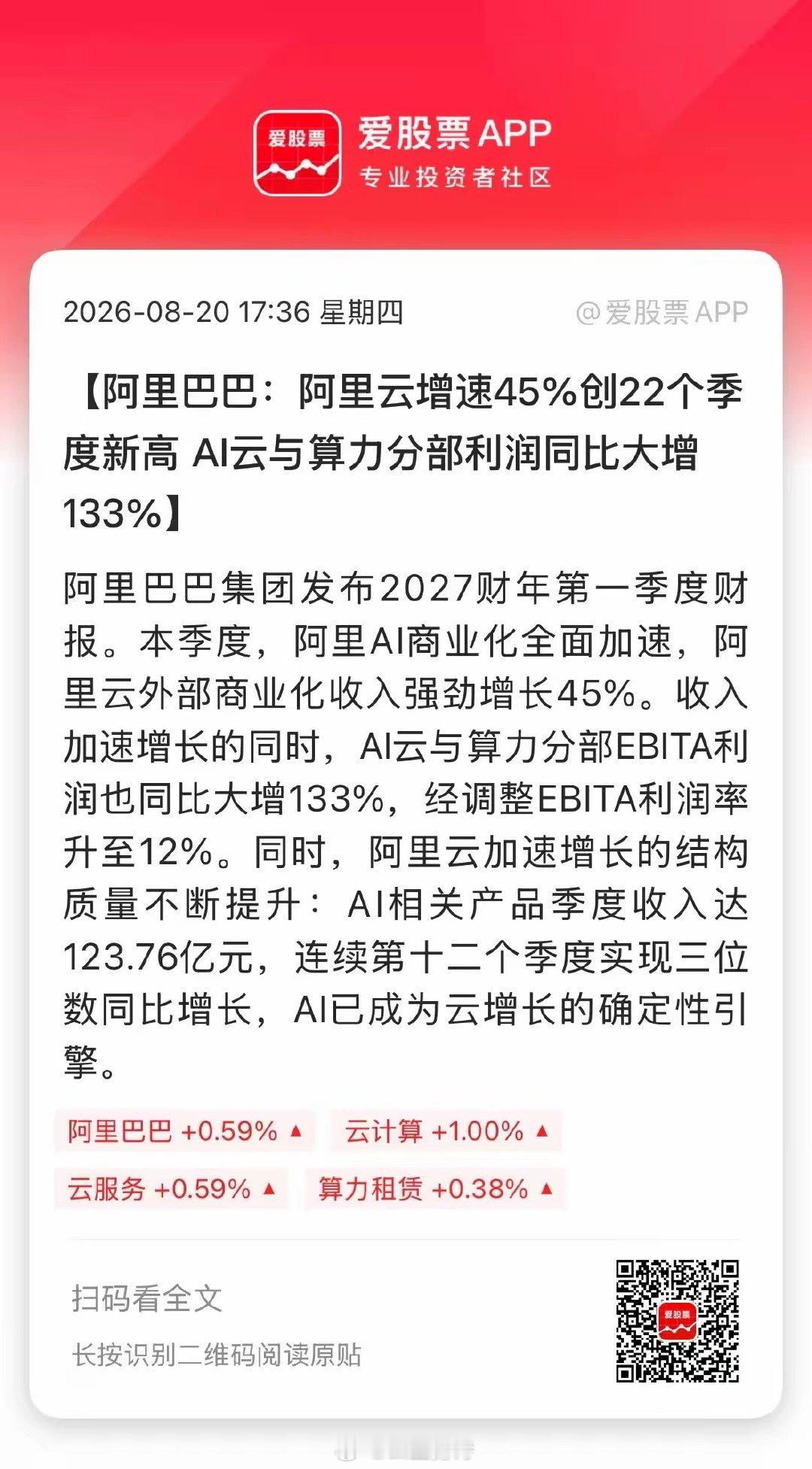 阿里巴巴财报最大的亮点是，又加大AI投资了！资本支出高达676.78亿，同比增长