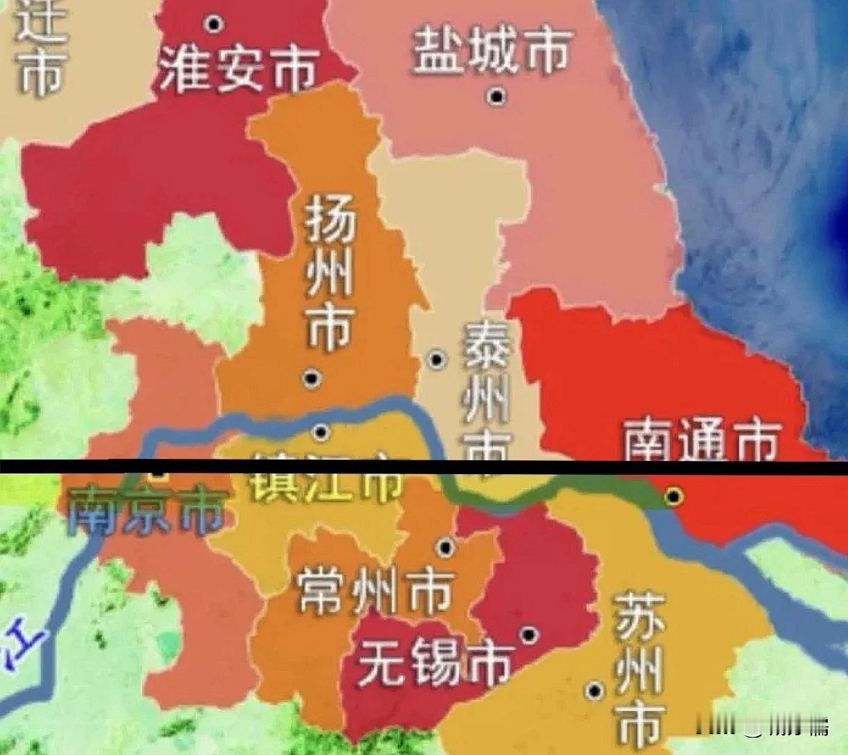 苏南人可以说南通是江北，但不能说南通是苏北，因为在连云港、徐州看来，南通实在和苏