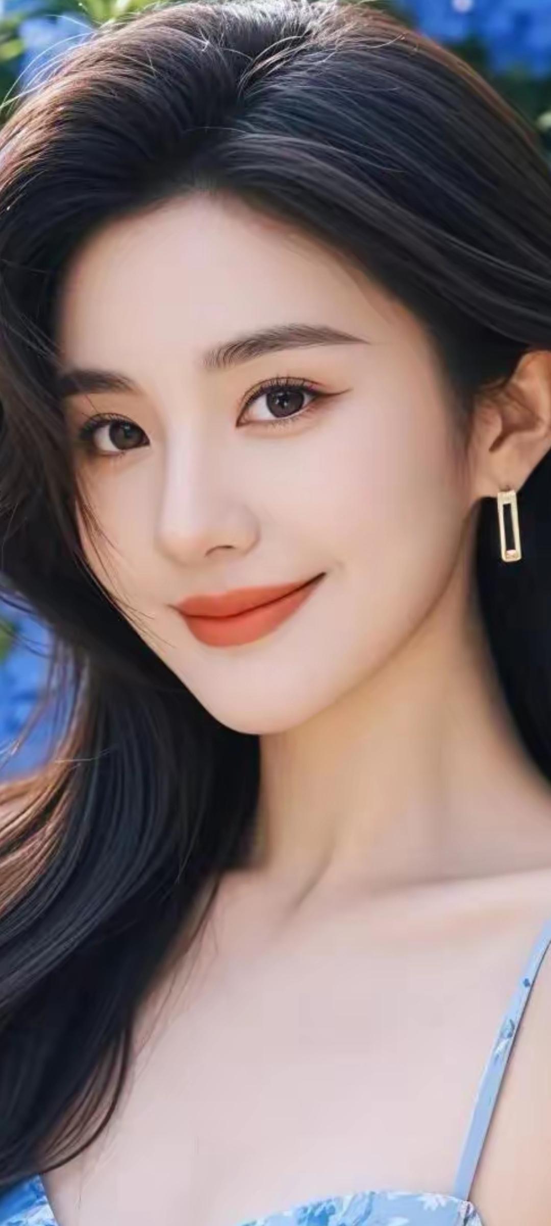 温柔微笑，自然妆容，清新自然美！