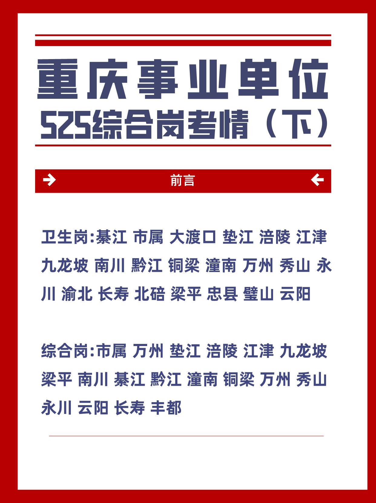 #重庆525联考 #重庆事业单位