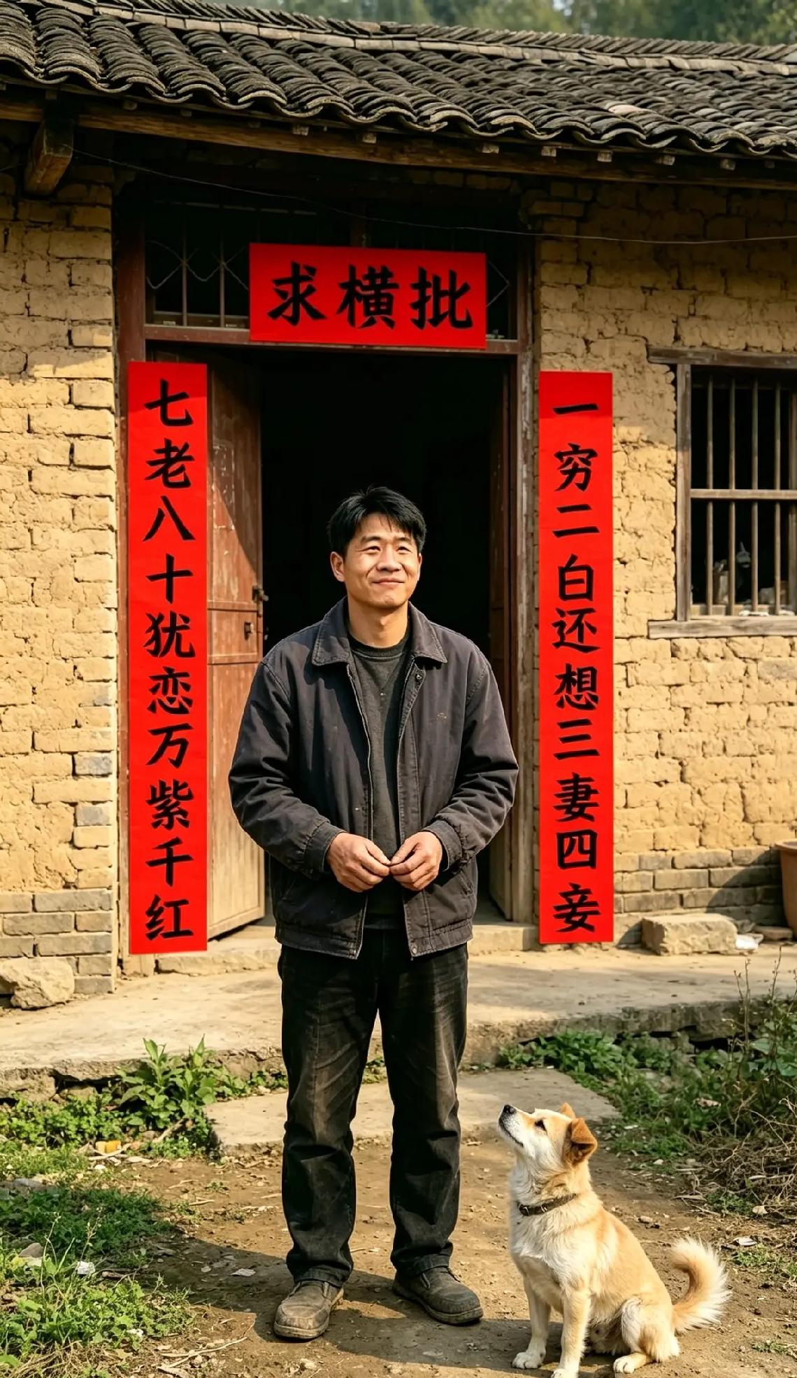 广西一贫困户家门口贴出一副对联，问过全村有点文化的人都无人能对，今日特来求助各位