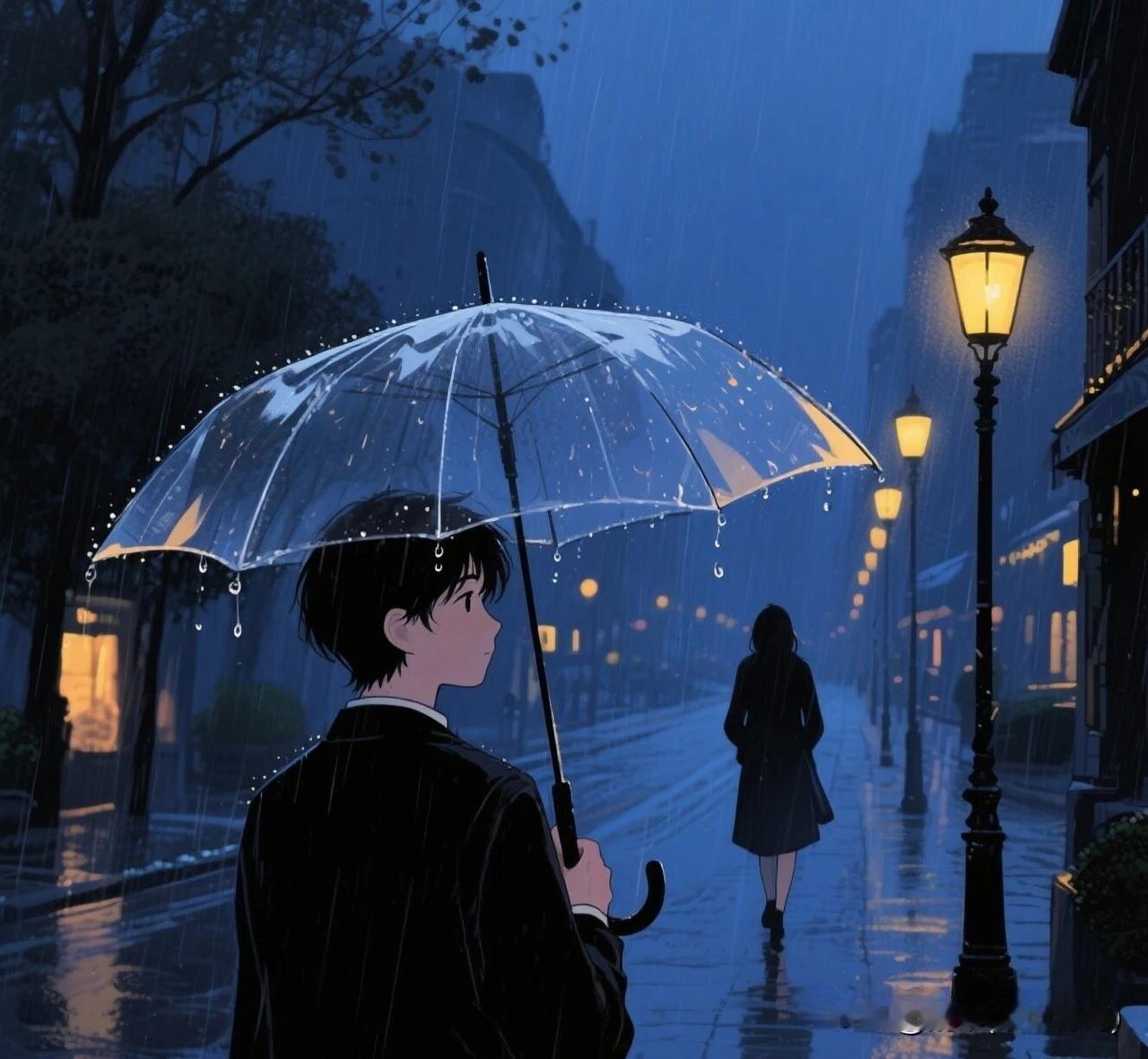 等雨停
文/刚柔

伤心的雨模糊着眼泪
我就站在这里
不问归期，也不问自己
还能