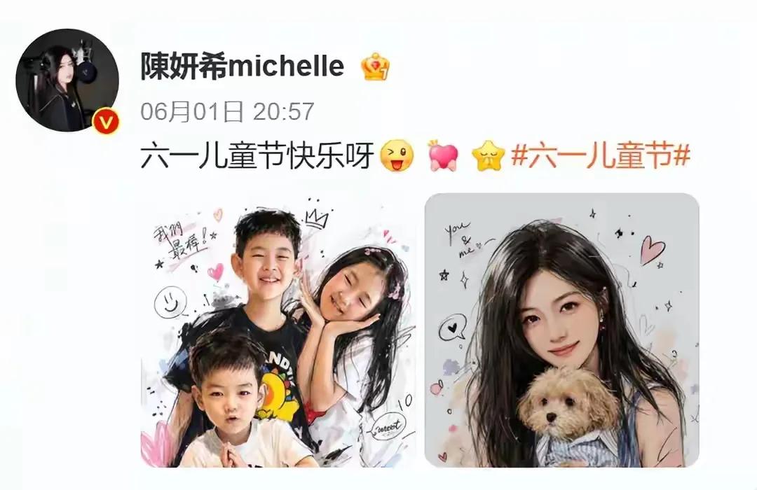 陈妍希和前夫陈晓的儿子，长得像妈妈，很帅。