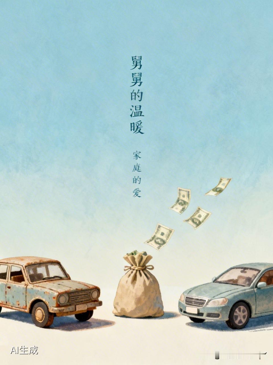 对此事你们怎么看呢？
有个外甥女想用十万块买舅舅的旧车，舅舅没答应，转眼却以十七