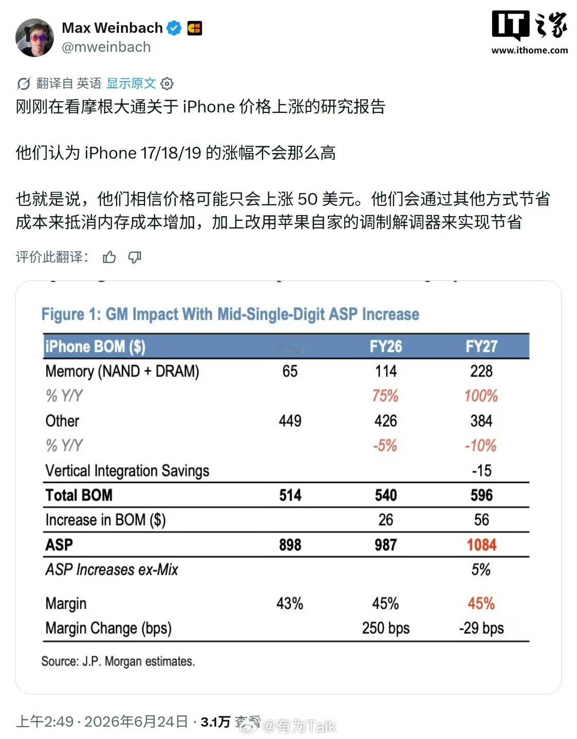 iPhone18Pro或温和涨价 讨厌“温和涨价”这几个字眼，温不温和得看你的参