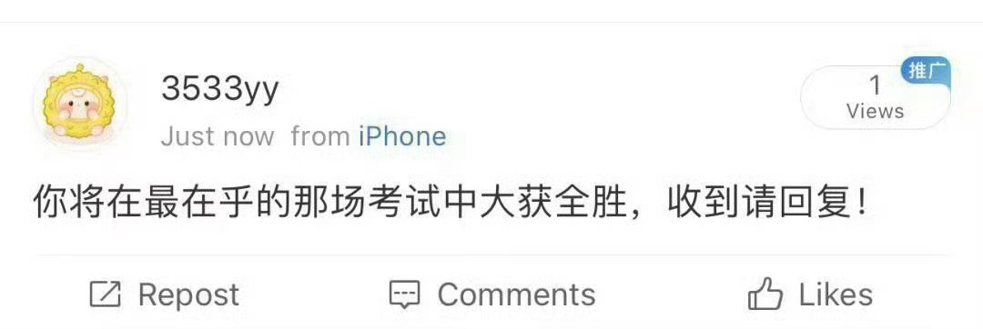 你将在所有的考试中都会大获全胜！ 