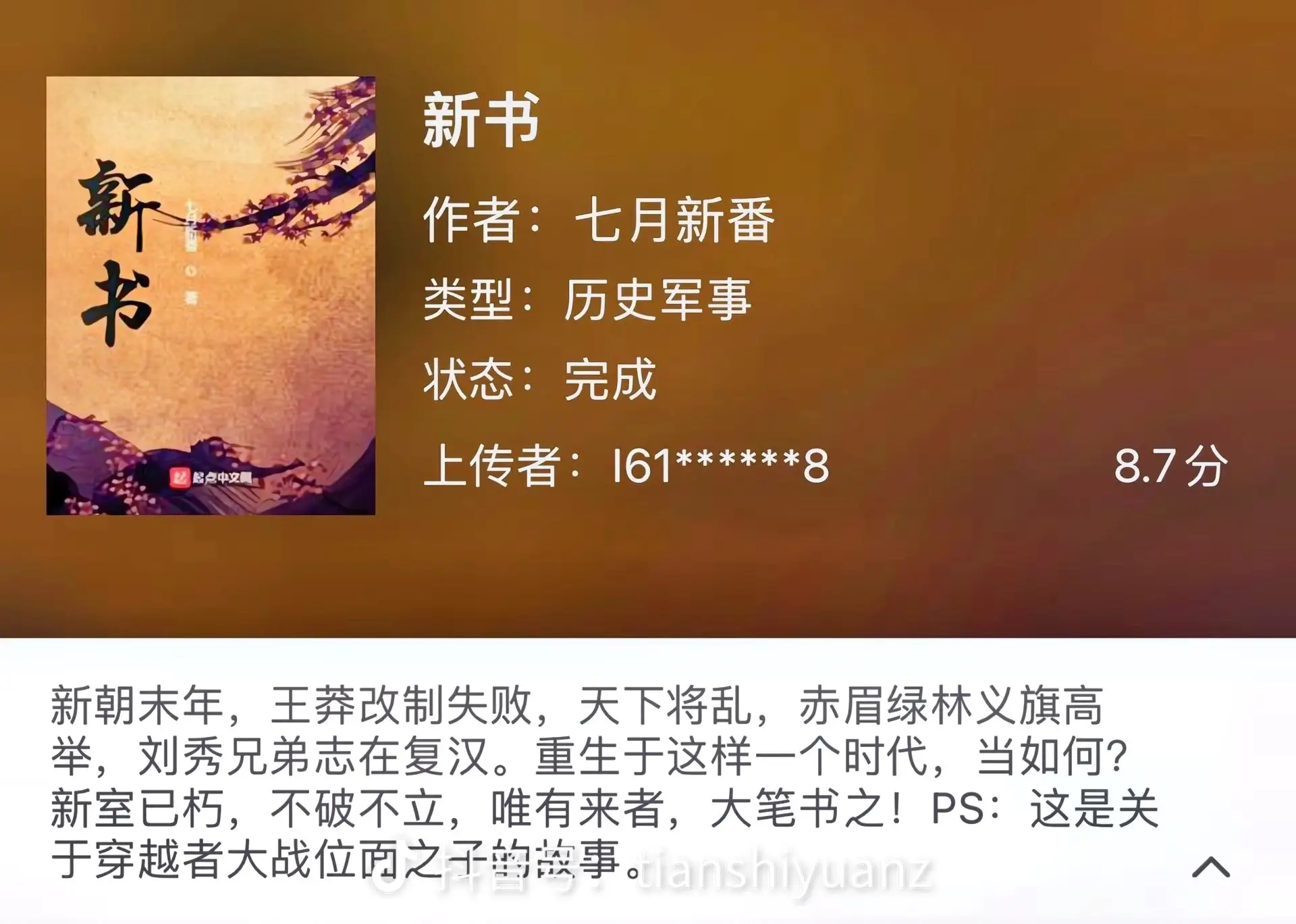 以前大汉这个题材是历史作者的心头好，现在似乎也没人写了。